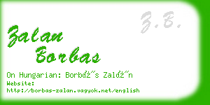 zalan borbas business card